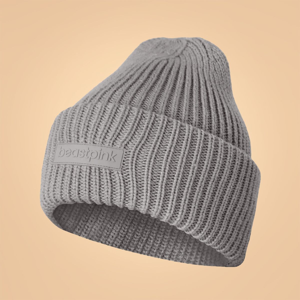 Winter Beanie Grey - BeastPink | GymBeam.com