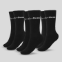 3/4 Socks 3Pack Black - GymBeam L