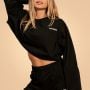 Women‘s Bliss Cropped Sweatshirt Black - BeastPink L