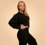 Women‘s Bliss Cropped Sweatshirt Black - BeastPink L