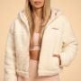 Women‘s Bliss Hoodie Jacket Ivory - BeastPink L