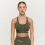 Combat Sports Bra Olive Grey - GymBeam S
