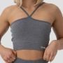 Sportski halter top FLO Grey - GymBeam XL