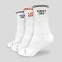 GymRat Socks 3Pack White - GymBeam M
