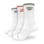 GymRat Socks 3Pack White - GymBeam M