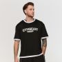 Oversized Varsity Black T-shirt - GymBeam M