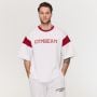 Premium Heavyweight Varsity T-Shirt White  - GymBeam XXL