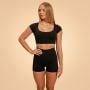 Women‘s Sense Cropped T-Shirt Black - BeastPink L