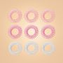 Set of Spiral Hair Ties Pink - BeastPink single_variant