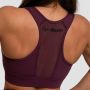 Mesh Panel Sport Bra Eggplant - GymBeam XS