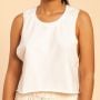 Women‘s Serenity Tank Top Ivory - BeastPink XL