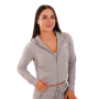 Women‘s TRN Zip-Up Hoodie Grey - GymBeam L