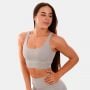 Cut-Out Sports Bra Grey - GymBeam L