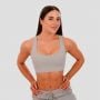 Mesh Panel Sports Bra Grey - GymBeam M