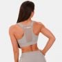 Mesh Panel Sports Bra Grey - GymBeam M