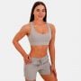 Mesh Panel Sports Bra Grey - GymBeam M