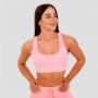 Mesh Panel Sports Bra Pink - GymBeam L