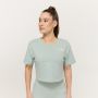 Ženski Crop Top Limitless Eucalypt - GymBeam S