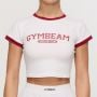 Women‘s Varsity T-Shirt White - GymBeam XL