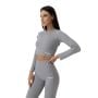 Ženski crop top Ribbed Flo Grey - GymBeam S