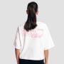 Women‘s Girls Club Boxy T-shirt White - GymBeam L