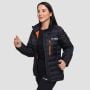 Women‘s Puffer Jacket Black/Orange - GymBeam XL
