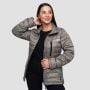 Women‘s Puffer Jacket Vetiver/Black - GymBeam XL
