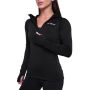 Women‘s Pulse 1/2 Zip Running Sweatshirt Black - GymBeam M