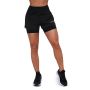 Women‘s Pulse 2in1 Running Shorts Black - GymBeam XXL