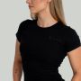 Women‘s Ribbed Tee Black - STRIX L