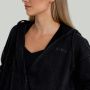 Women‘s Zip Washed Hoodie Black - STRIX L