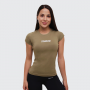 Women‘s FIT T-Shirt Olive - GymBeam L