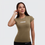Women‘s FIT T-Shirt Olive - GymBeam L