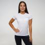 Women‘s TRN T-Shirt White - GymBeam XXL - white + silver logo