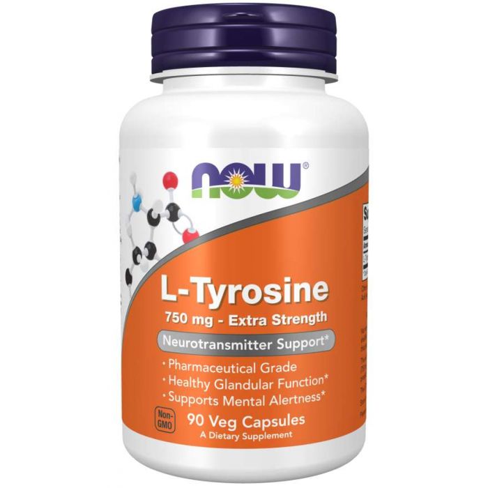 L-Tyrosine 750 mg, Extra Strength - NOW Foods