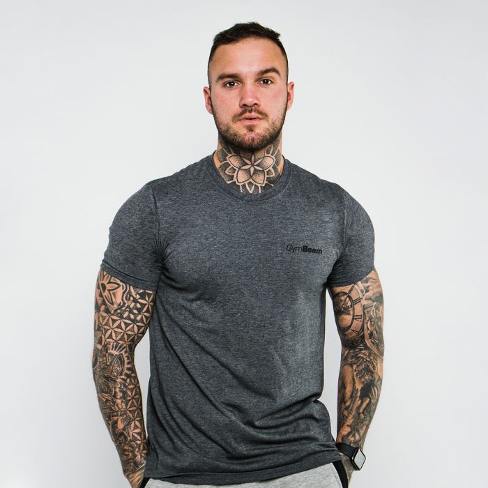 Men's T-shirt Basic Dark Grey - GymBeam