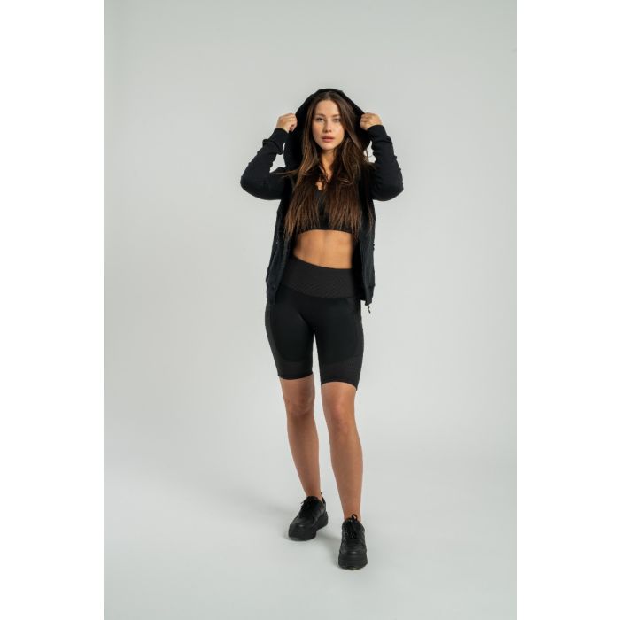 Women‘s Nova Zip Up Hoodie Black - STRIX S