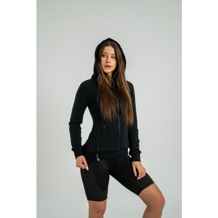 Women‘s Nova Zip Up Hoodie Black - STRIX S