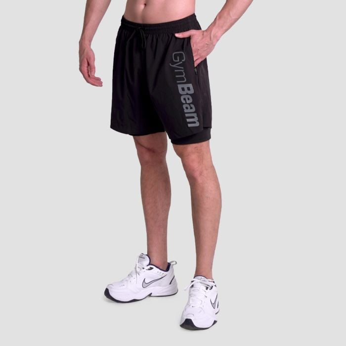 2in1 Shorts Essence Black - GymBeam XL