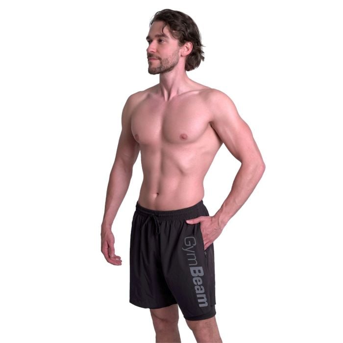 2in1 Shorts Essence Black - GymBeam XL