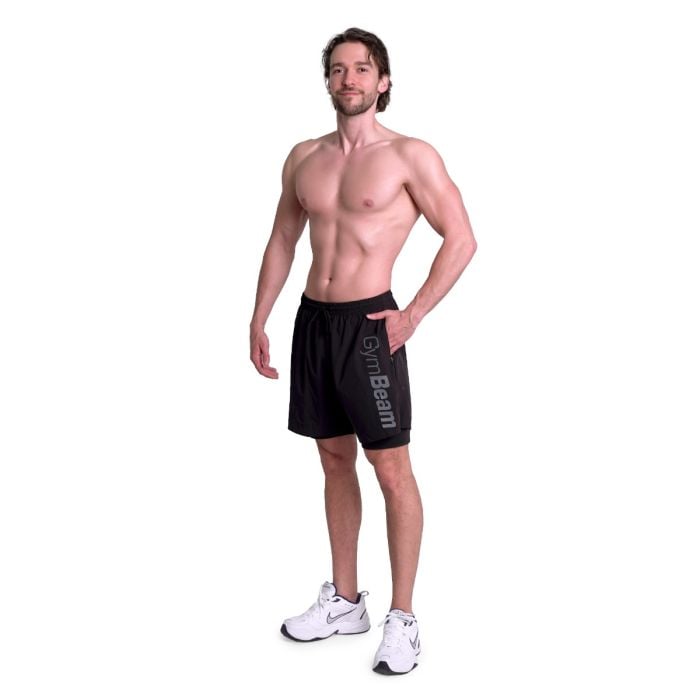 2in1 Shorts Essence Black - GymBeam XL