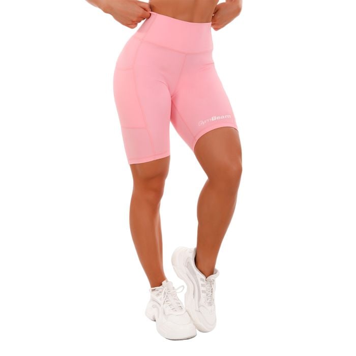 Women‘s Biker Shorts Pink - GymBeam XXL