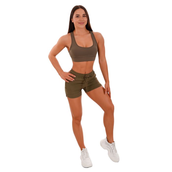 Women‘s TRN Shorts Olive - GymBeam XL