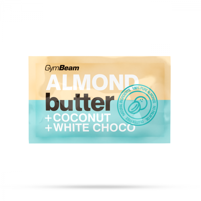 Sample Almond butter with coconut and white choco - GymBeam