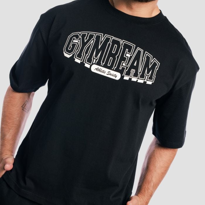 Athletic Society Boxy T-shirt Black - GymBeam XL