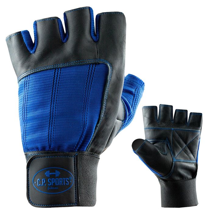Fitness Gloves Leather Blue - C.P. Sports