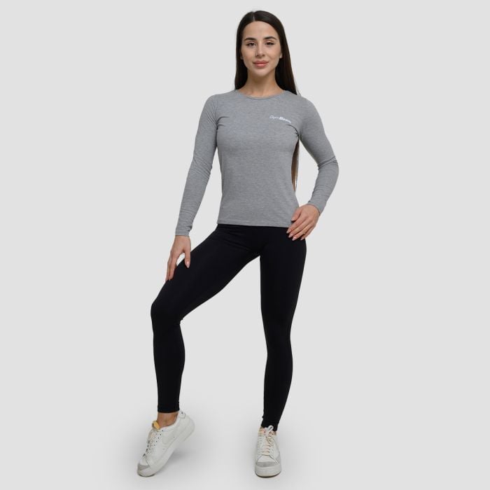 Ženska majica dugih rukava Basic Grey - GymBeam XXL