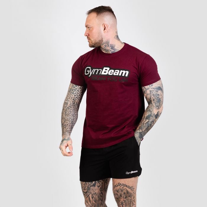 Muška majica Beam Burgundy - GymBeam M