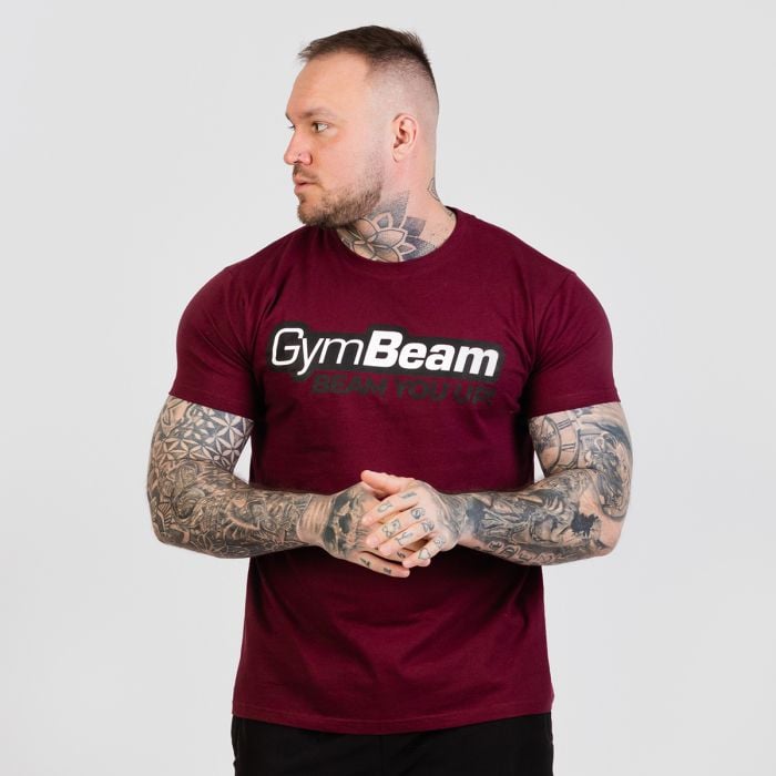 Muška majica Beam Burgundy - GymBeam M