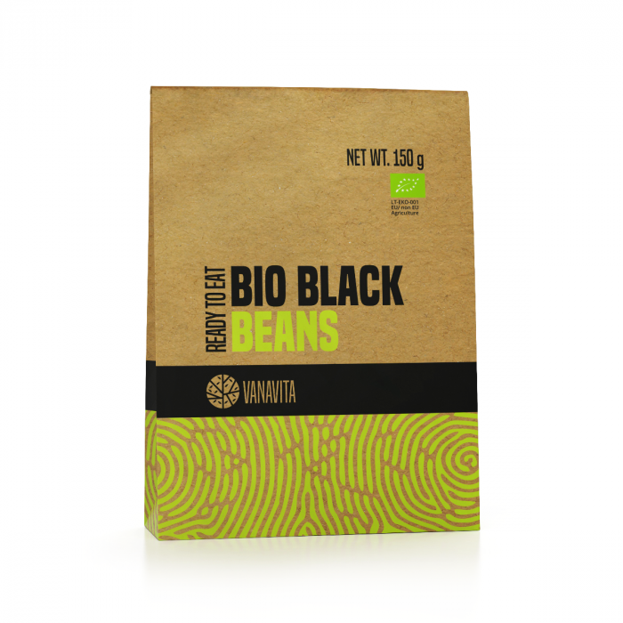 BIO Black beans - Ready to eat - VanaVita 150 g